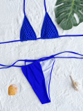 Women's Solid Color Three-Piece Bikini Swimsuit
