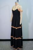 Women's Summer Fashion Sexy Straps Long Dress