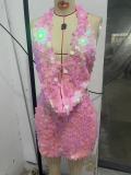 Sexy Nightclub Sequined Deep V-Neck Camisole & Tassel Short Skirt Set for Women