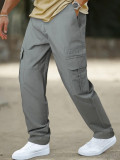 Plus Size Men's Multi-Pocket Loose Cargo Pants