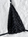 Women's Solid Color Three-Piece Bikini Swimsuit