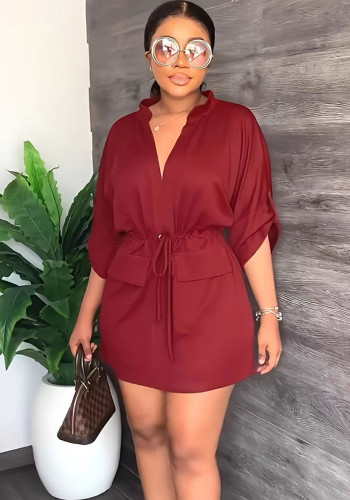Women v-neck sexy dress lace dress