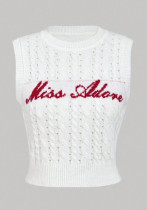 Women's Summer Casual Printed Sleeveless Knitting Top