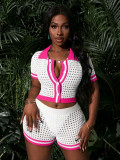 Women Sexy Knitting Top and Shorts Two-piece Set