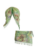 Spring/Summer  Halter-Neck Flower Sequin Lace-up Bikini & Skirt Set