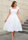 Plus Size Wedding Jacquard White Square-Neck High-Waist A-Line Elegant Wedding Dress