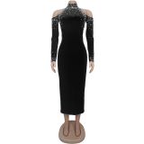 Women beaded bubble beads sexy dress