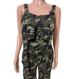 Women's Casual Loose Camouflage Cargo Jumpsuit/Overalls