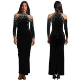 Women beaded bubble beads sexy dress