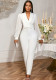 Chiffon Patchwork Lantern Sleeve Beads Fashion Chic Elegant Party Jumpsuit