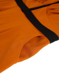 Plus Size V-Neck Pleated Color-Matching Slim Waist Elegant Wide-Leg Jumpsuit