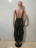 Women's Casual Loose Camouflage Cargo Jumpsuit/Overalls