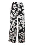 Women's Elegant High-Waist Printed Loose Trousers