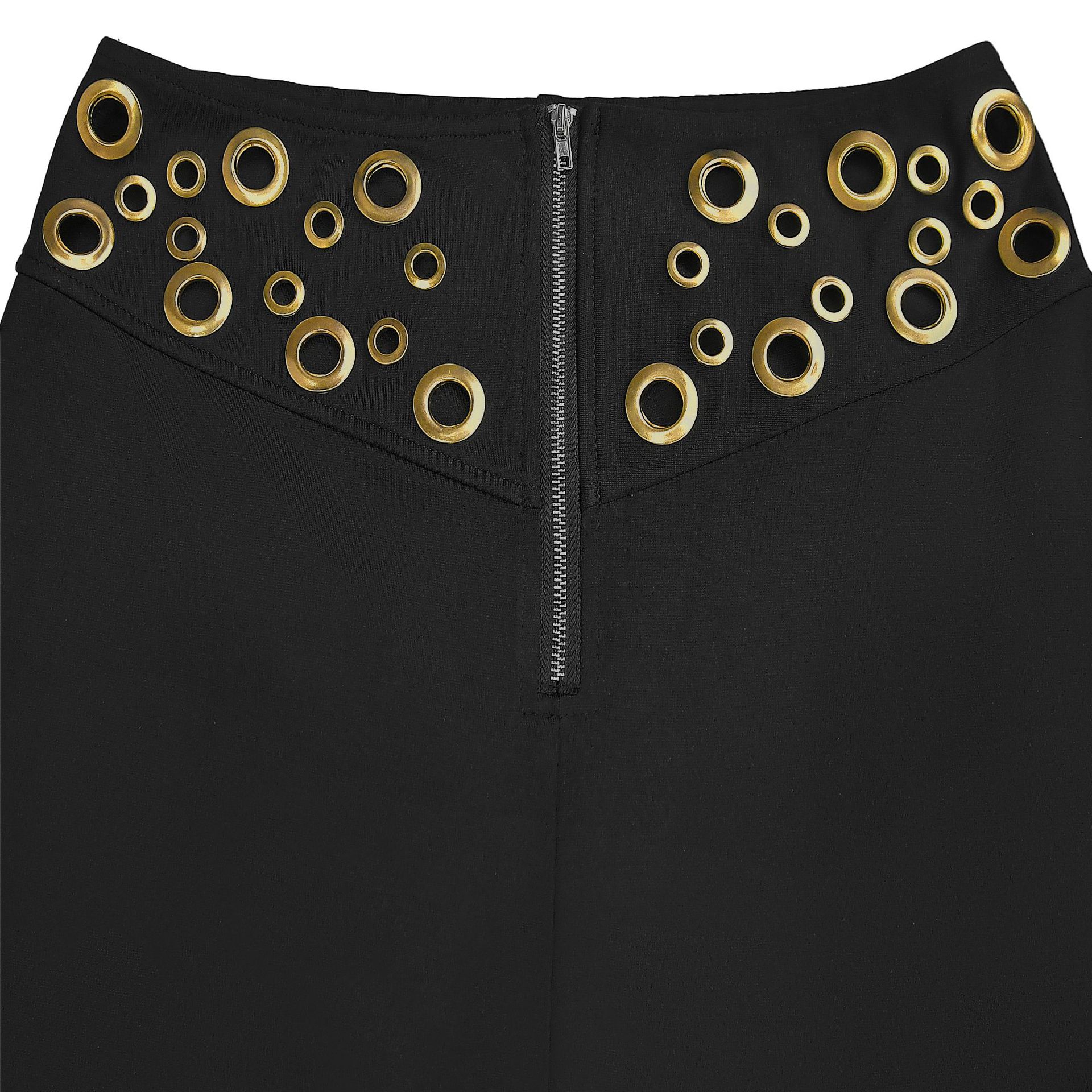 Women's Sexy Strapless Metal Buckle Fashionable Two Piece Pants Set