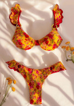 Women Sexy Swimsuit Printed Bikini Two Pieces