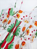Women Casual Holidays Suspender Print Dress