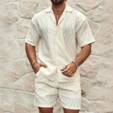 Summer Casual Men's Shirt & Shorts Set