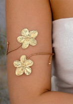 Metal Flower Open Arm Ring Adjustable Bracelet Metal Flower Open Arm Ring Adjustable Bracelet
