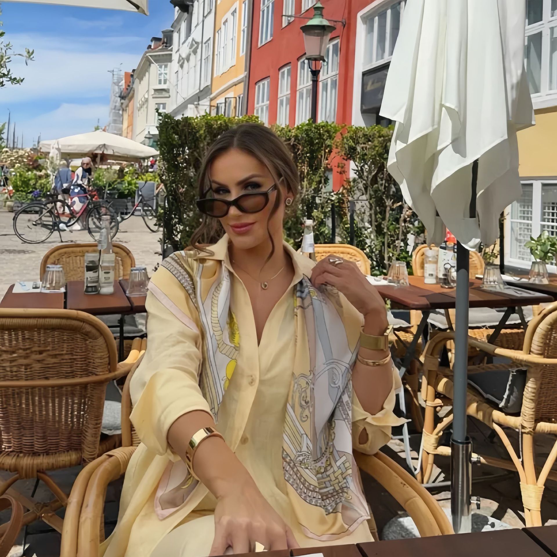 Women's Fashion Linen Solid Color Loose Long-Sleeve Blouse & Casual Pants Set