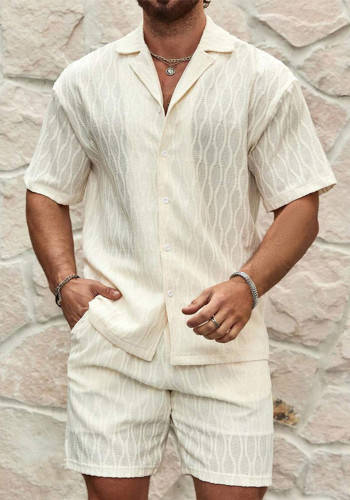 Summer Casual Men's Shirt & Shorts Set