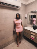 Women's Fashion Chic Casual Slim Beaded Mini Dress