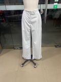 Women's Fashion Loose Sleeveless Top & Solid Color Wide-Leg Casual Pants Set