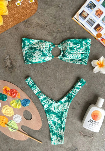 Women printed bikini swimwear  Two Piece Set