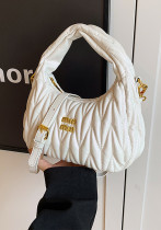 Women pleated cloud bag crossbody handbag single shoulder crescent bag Women pleated cloud bag crossbody handbag single shoulder crescent bag