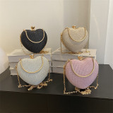Women Heart Print chain handbag single shoulder crossbody small bag