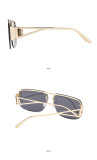 Women metal half-frame sunglasses