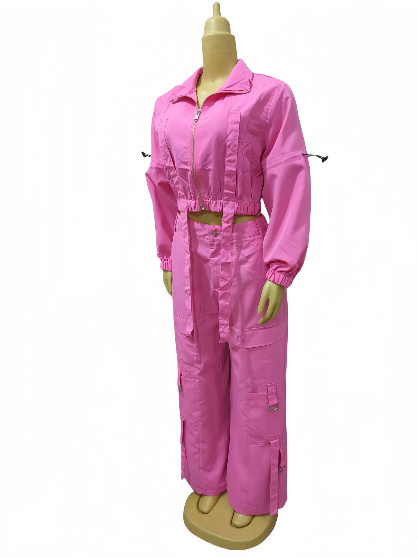 African Women Soid Casual Top and trousers Two Piece Set
