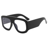 Women square large frame sun protection summer sunglasses