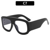 Women square large frame sun protection summer sunglasses