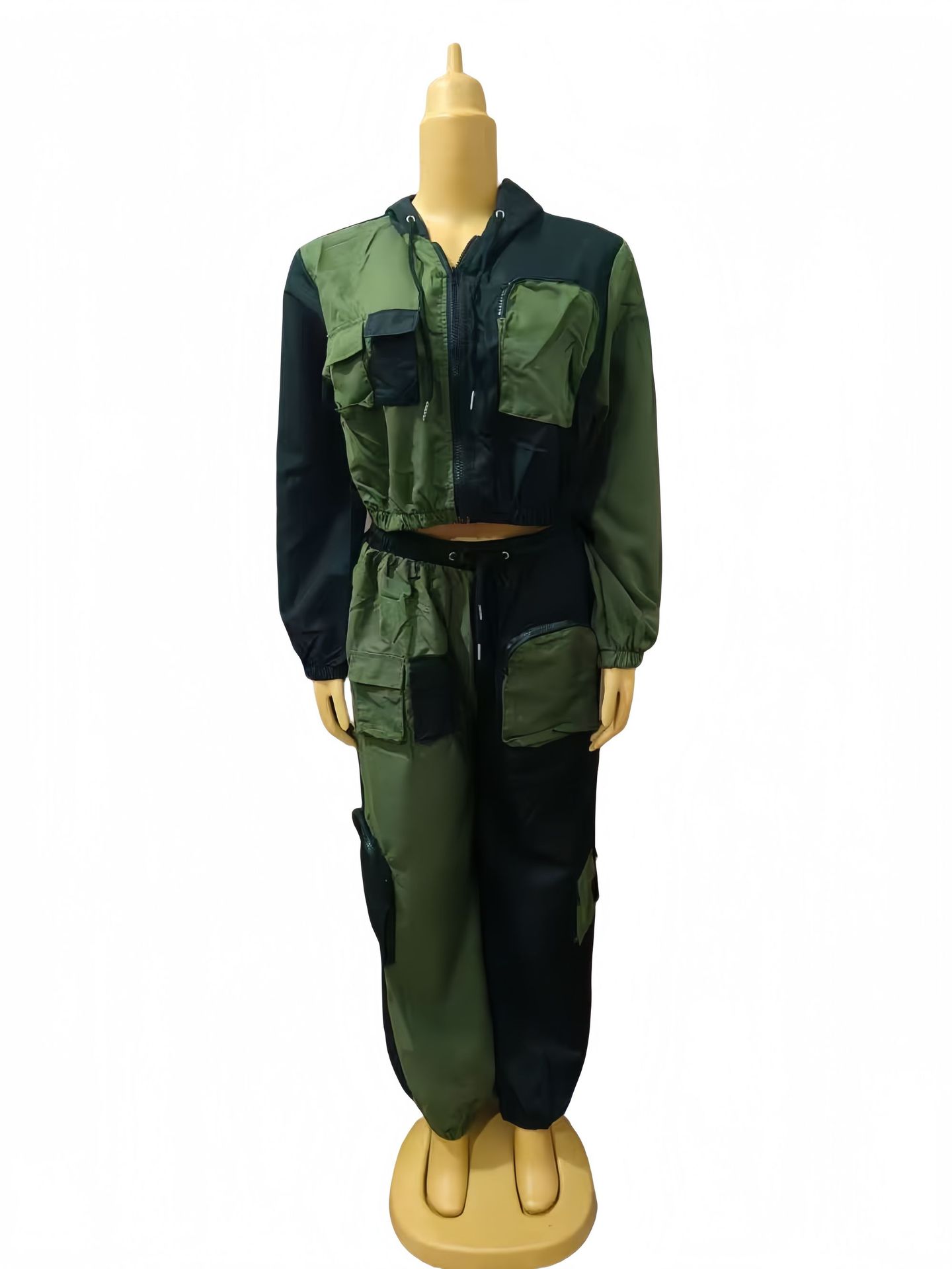 Women Double-piece hooded Top and trousers Casual Two Piece Set