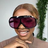 Women large frame retro sunglasses sun protection sunglasses