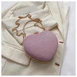 Women Heart Print chain handbag single shoulder crossbody small bag