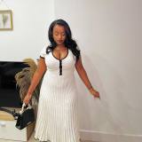 Women spring and summer elegant top and skirt two piece set