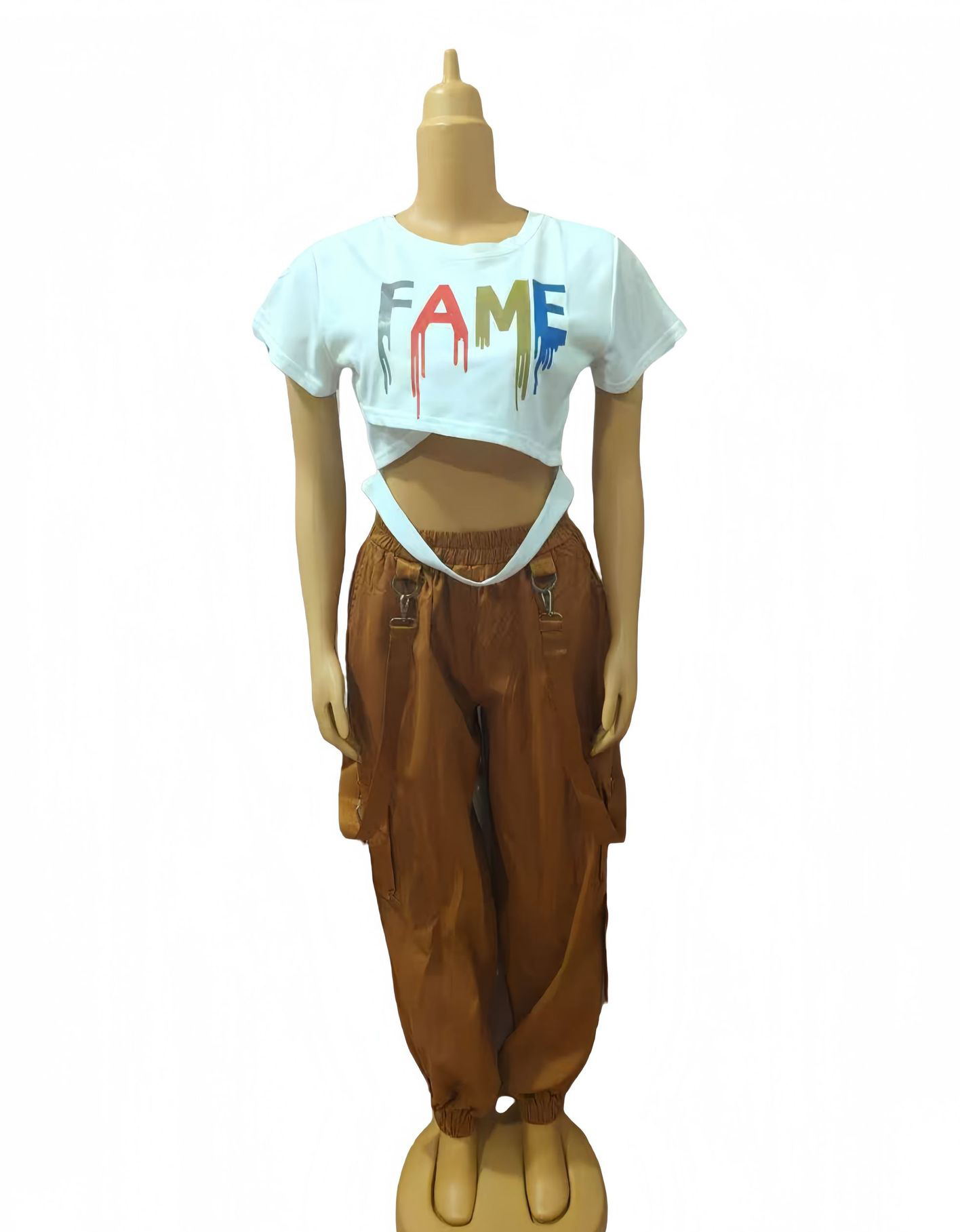 Plus Size African Women Top and trousers Two Piece Set