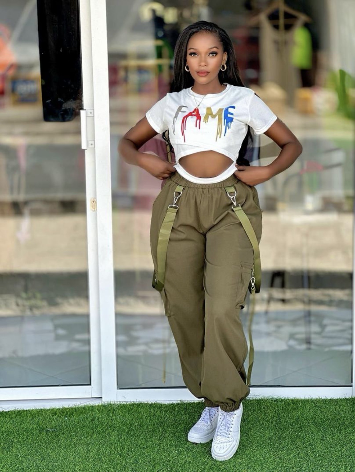 Plus Size African Women Top and trousers Two Piece Set