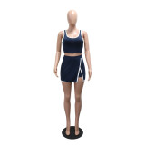Casual Sporty Two-Piece Set with Stylish Shorts and Camisole