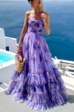 Women’s Floral Sleeveless Strap Maxi Dress