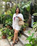 Africa Plus-Size Casual Solid Color Shirt and Shorts Two-Piece Set