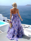 Women’s Floral Sleeveless Strap Maxi Dress
