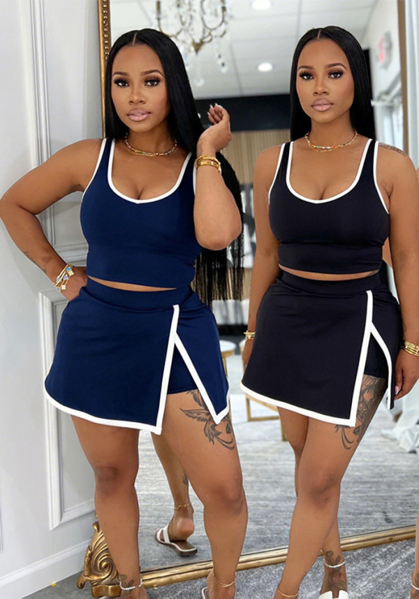 Casual Sporty Two-Piece Set with Stylish Shorts and Camisole