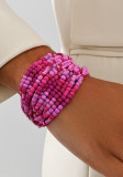 Women Style Bohemian Multi-Color Glass Beaded Multi-layer Bracelet