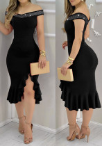 Women Off Shoulder Beaded Dress Women Off Shoulder Beaded Dress