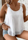 Plus Size Women Floral Applique Patchwork Round Neck Vest