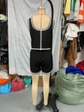 Lace Trim Vest & Shorts Summer Set