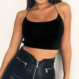Women's Sexy Lace-Up Open Back Sleeveless Tank Top