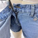 Summer V-Neck Top & High-Waist Denim Skort Set